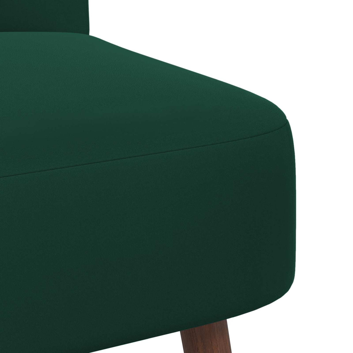 Slipper Chair Dark Green Velvet