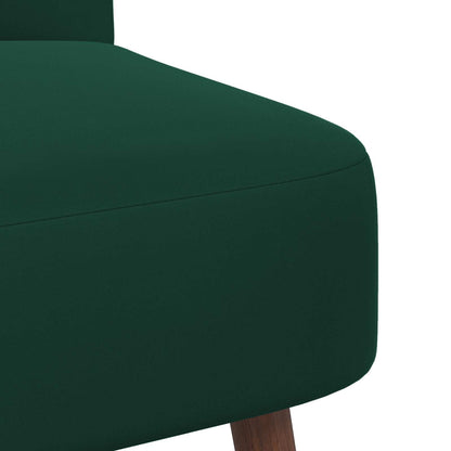 Slipper Chair Dark Green Velvet