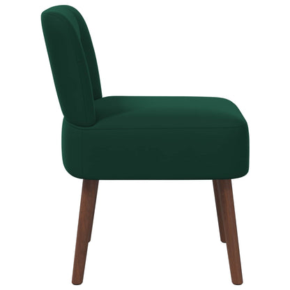 Slipper Chair Dark Green Velvet
