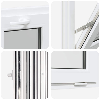 Basement Window Internal Colour White RISOR 45 x 40 cm