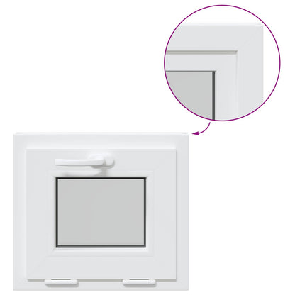 Basement Window Internal Colour White RISOR 45 x 40 cm