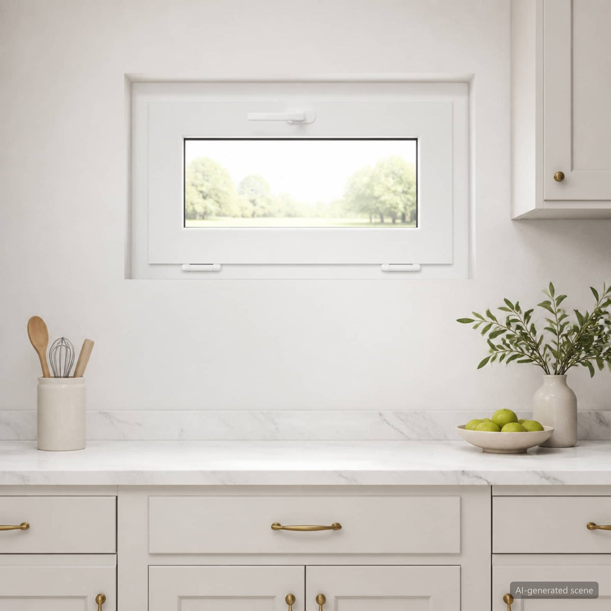 Basement Window Internal Colour White RISOR 65 x 40 cm