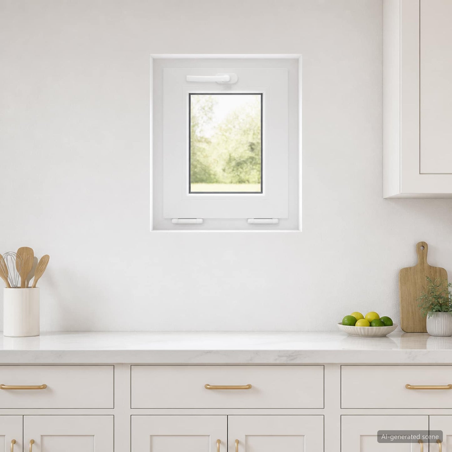 Basement Window Internal Colour White RISOR 40 x 45 cm