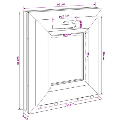 Basement Window Internal Colour White RISOR 40 x 45 cm