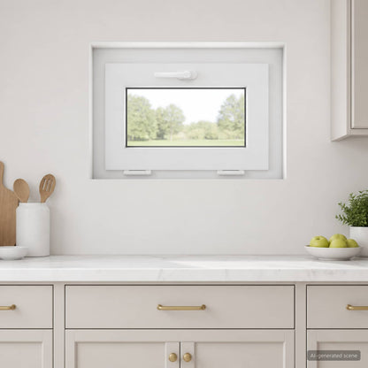 Tilt Basement Window RISOR 60 x 45 cm PVC and Clear Plain Glass