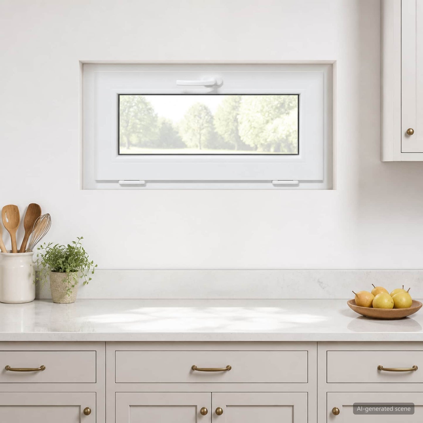 Basement Window Internal Colour White RISOR 75 x 45 cm