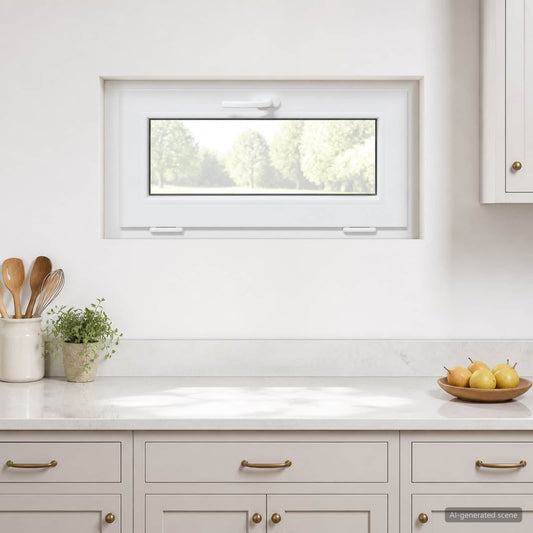 Basement Window Internal Colour White RISOR 80 x 45 cm
