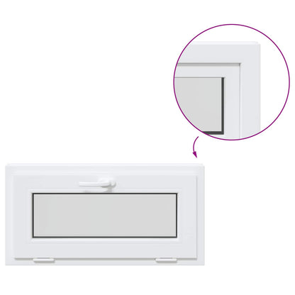 Basement Window Internal Colour White RISOR 85 x 45 cm