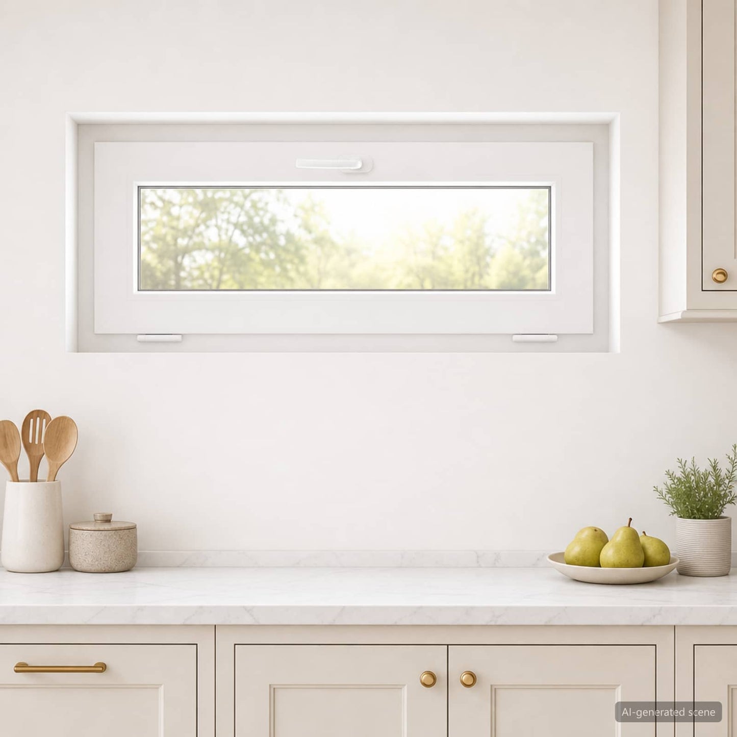 Tilt Basement Window RISOR 95 x 45 cm PVC and Clear Plain Glass