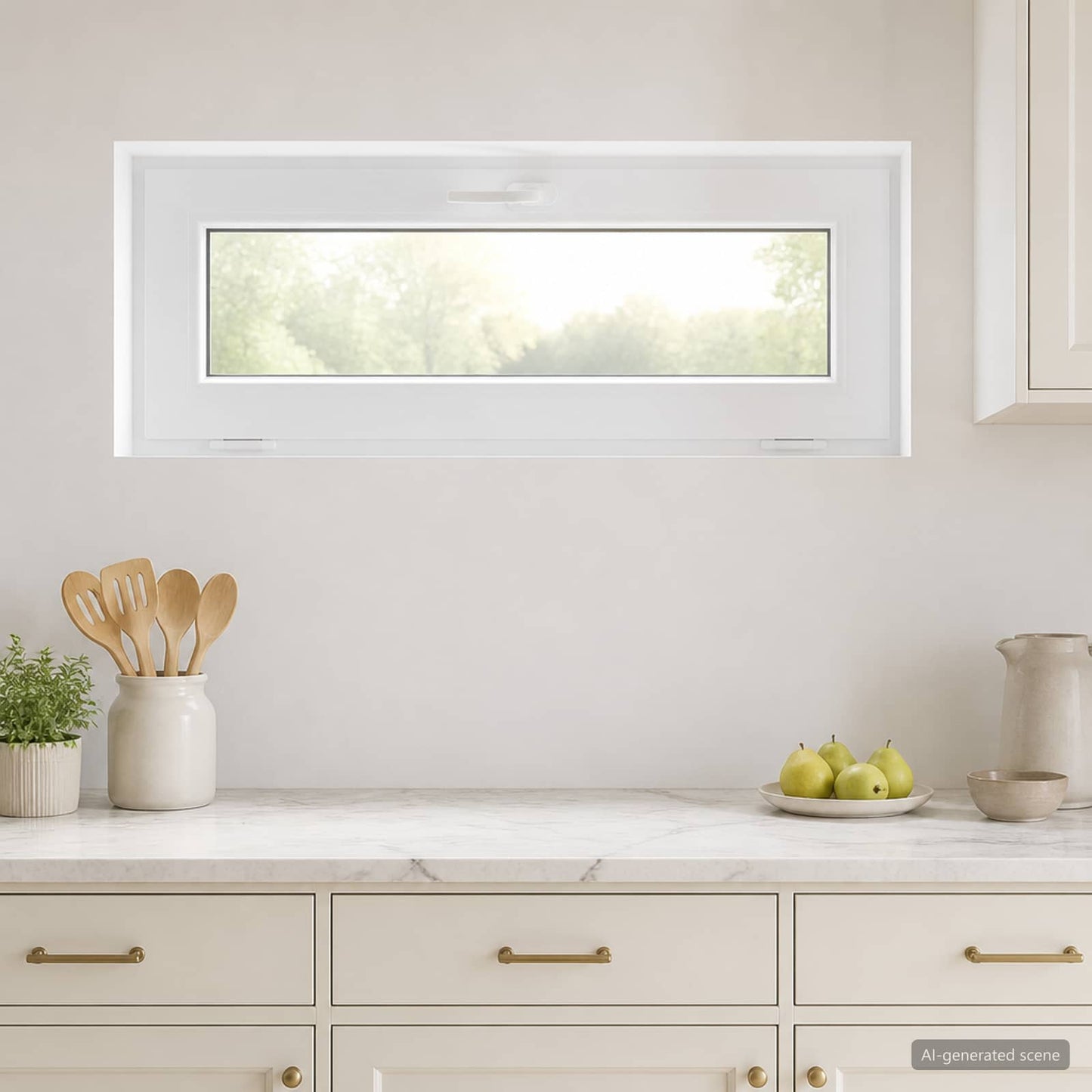 Basement Window Internal Colour White RISOR 120 x 45 cm