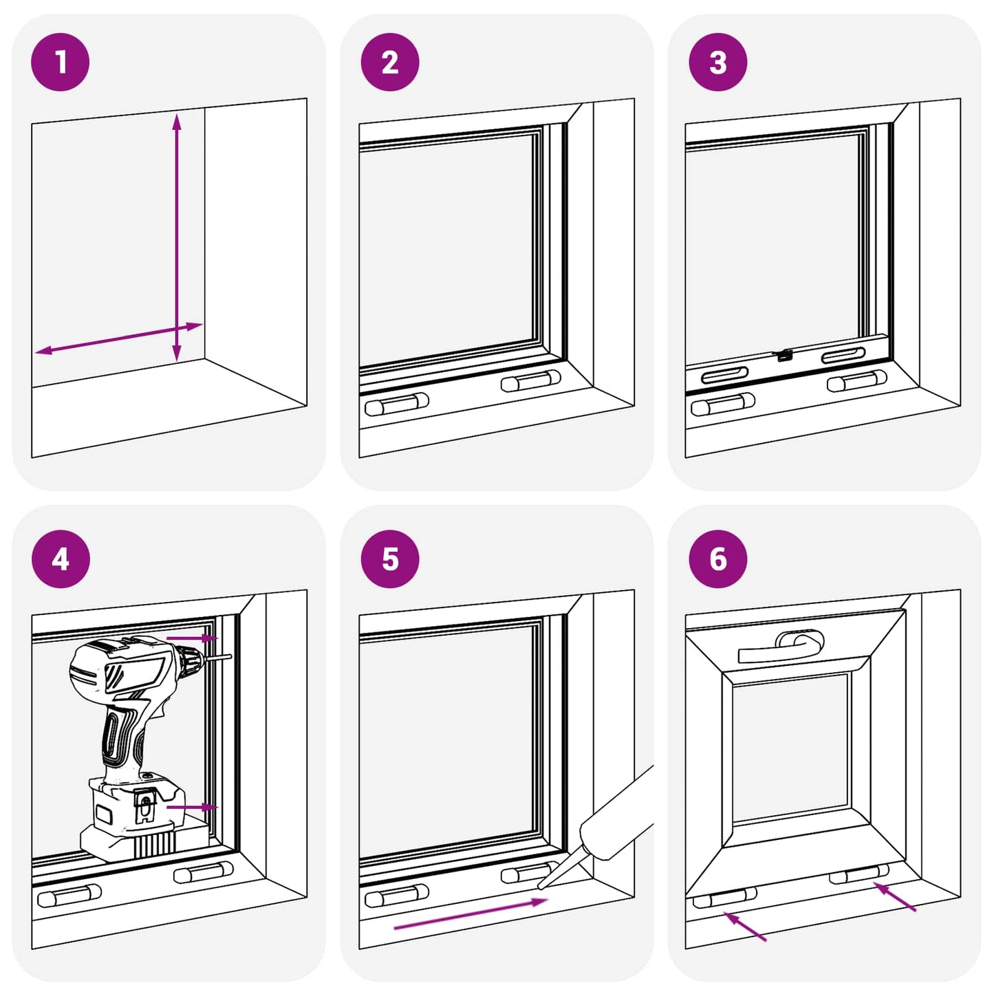 Tilt Basement Window RISOR 40 x 40 cm PVC and Clear Plain Glass