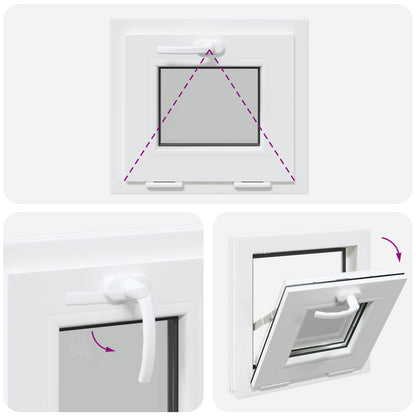 Basement Window Internal Colour White RISOR 45 x 40 cm