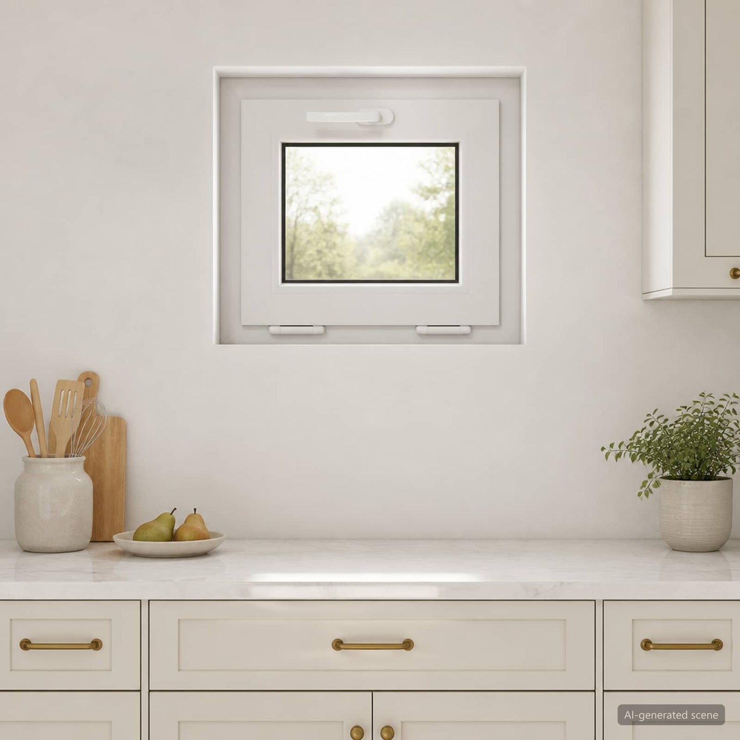 Basement Window Internal Colour White RISOR 50 x 45 cm