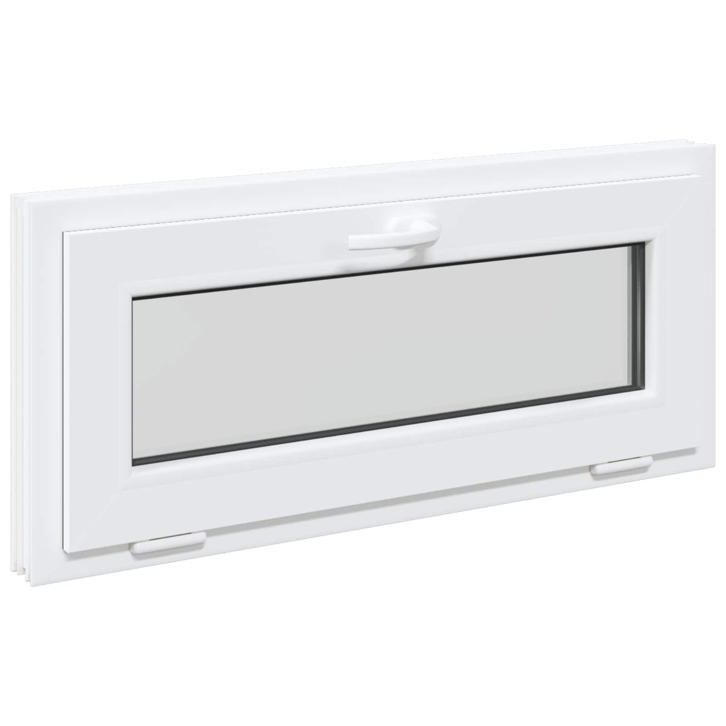 Tilt Basement Window RISOR 95 x 45 cm PVC and Clear Plain Glass