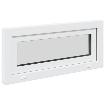 Tilt Basement Window RISOR 95 x 45 cm PVC and Clear Plain Glass