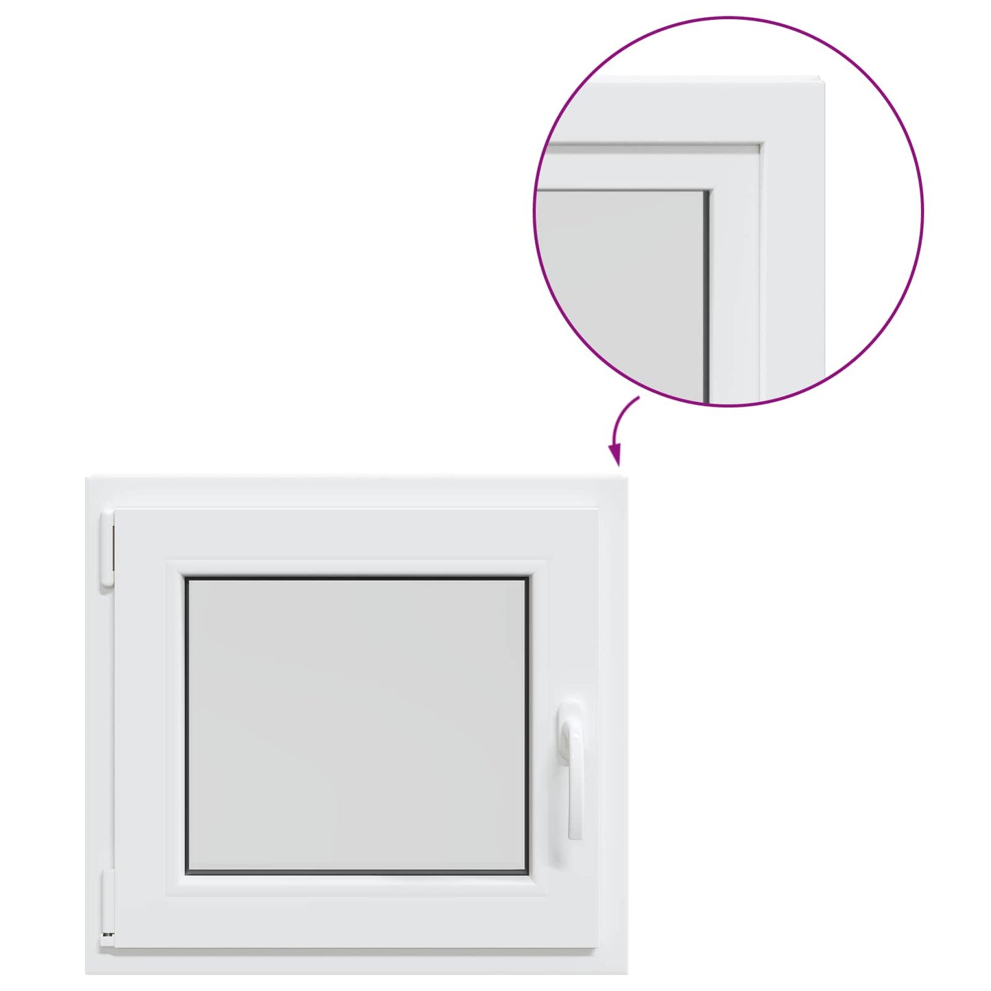 Basement Window RISOR 55 x 50 cm PVC and Glass