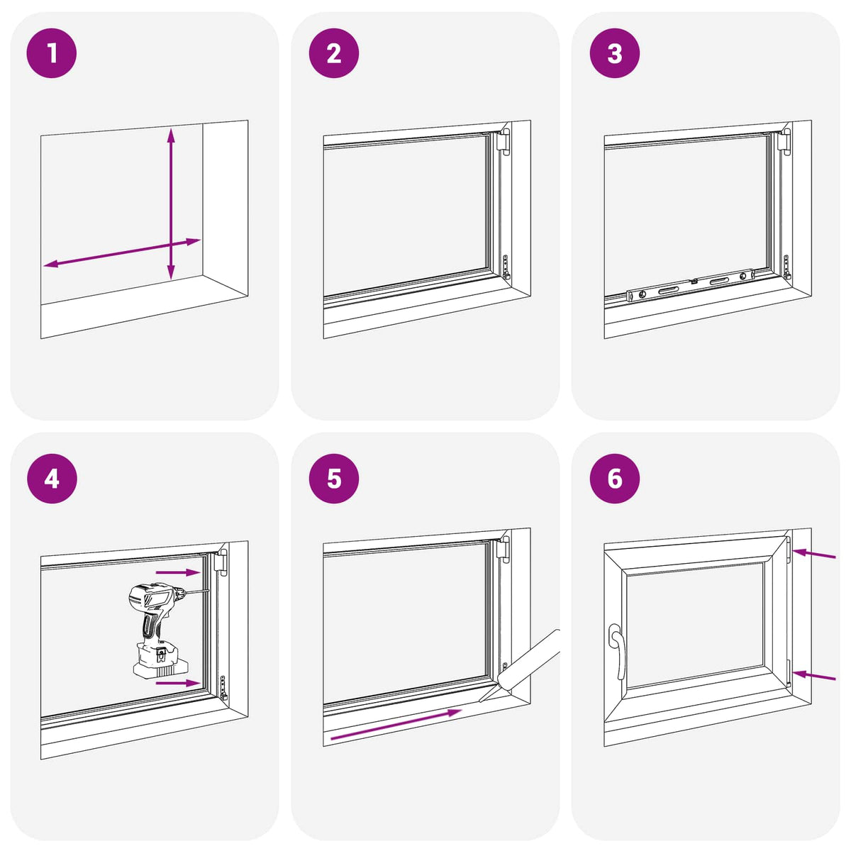 Basement Window Internal Colour White RISOR 75 x 50 cm