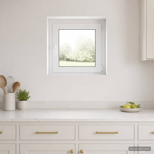 Basement Window Internal Colour White RISOR 55 x 55 cm
