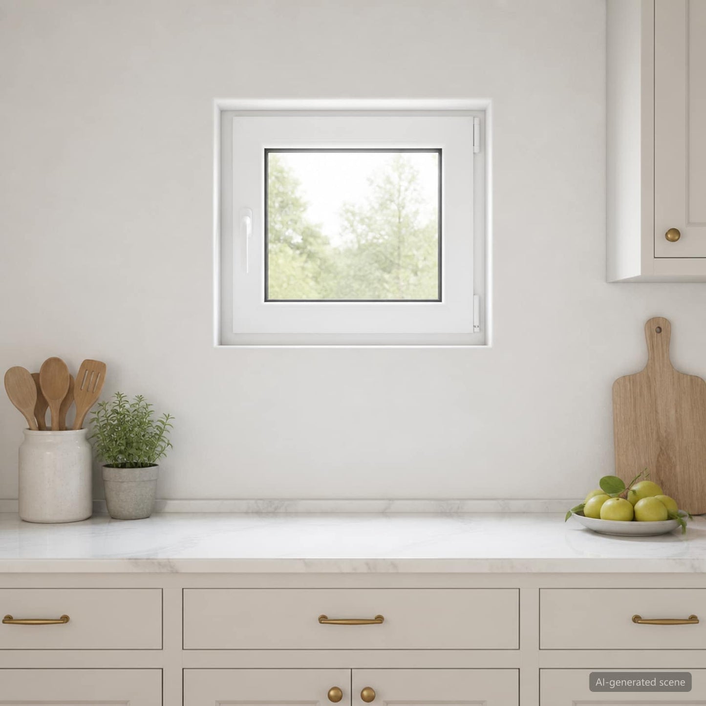 Basement Window RISOR 60 x 55 cm PVC and Glass
