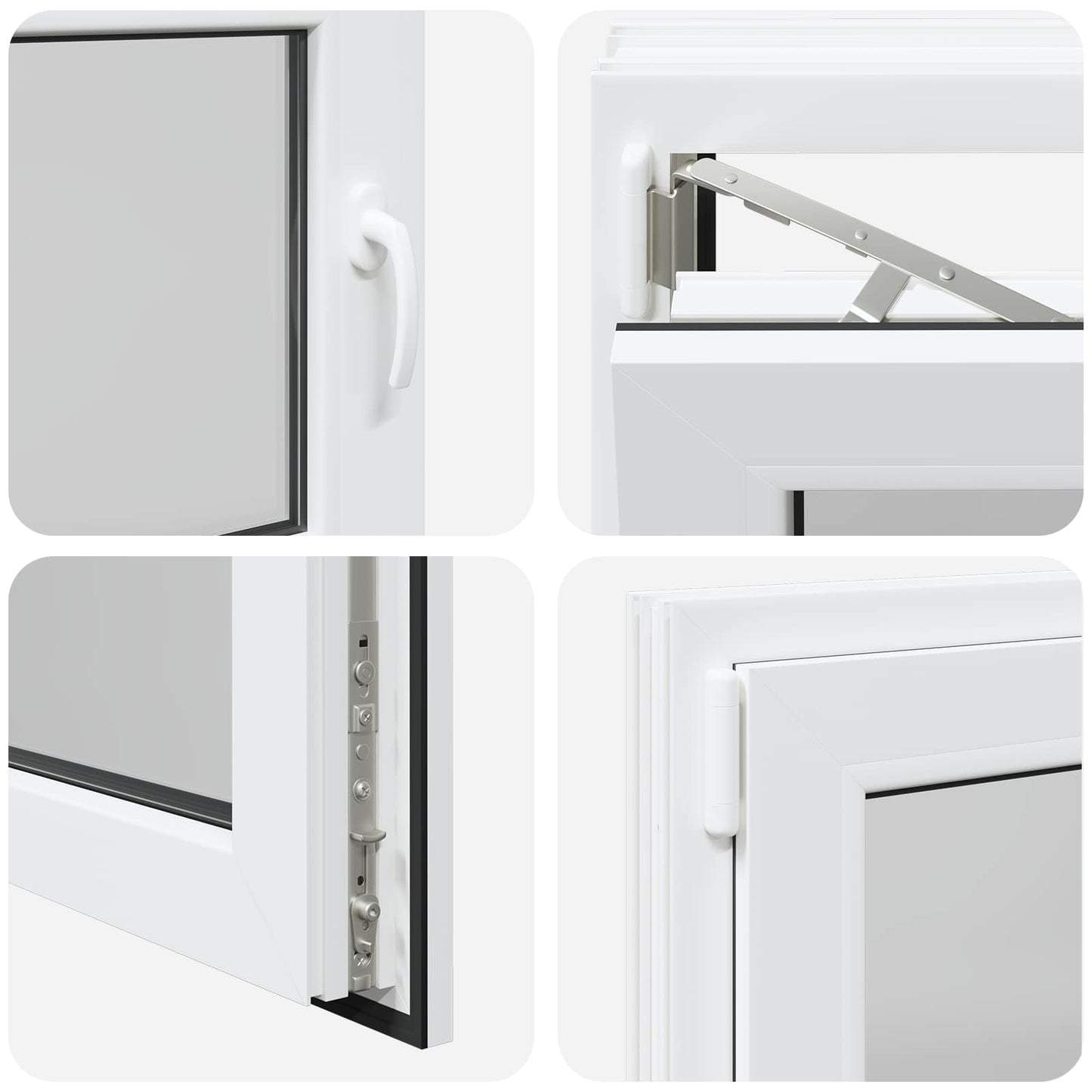 Basement Window RISOR 80 x 55 cm PVC and Glass