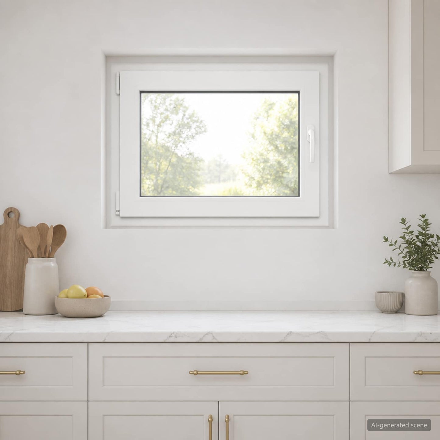 Basement Window RISOR 80 x 55 cm PVC and Glass