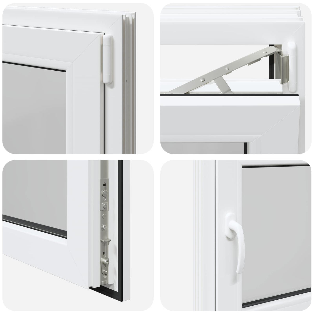 Basement Window Internal Colour White RISOR 85 x 55 cm
