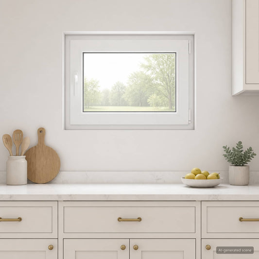 Basement Window Internal Colour White RISOR 85 x 55 cm