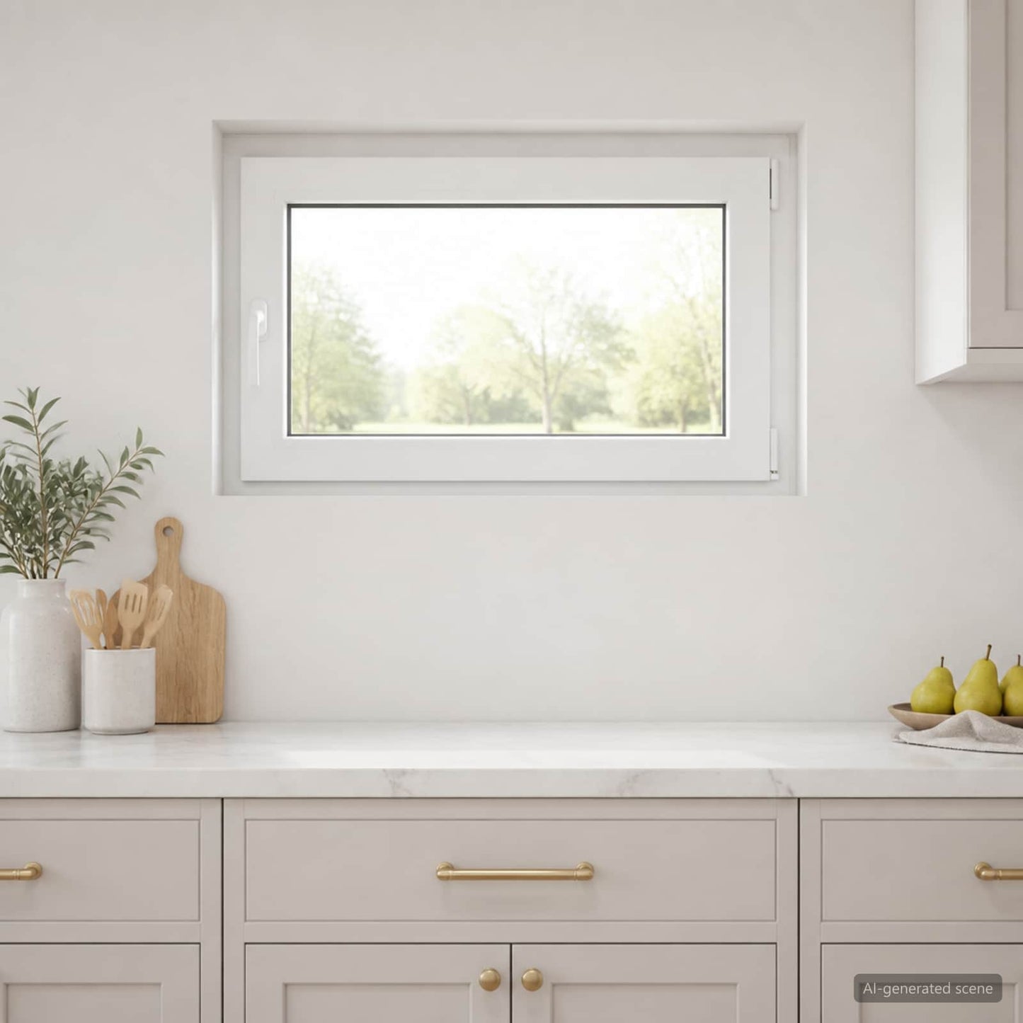 Basement Window RISOR 95 x 55 cm PVC and Glass