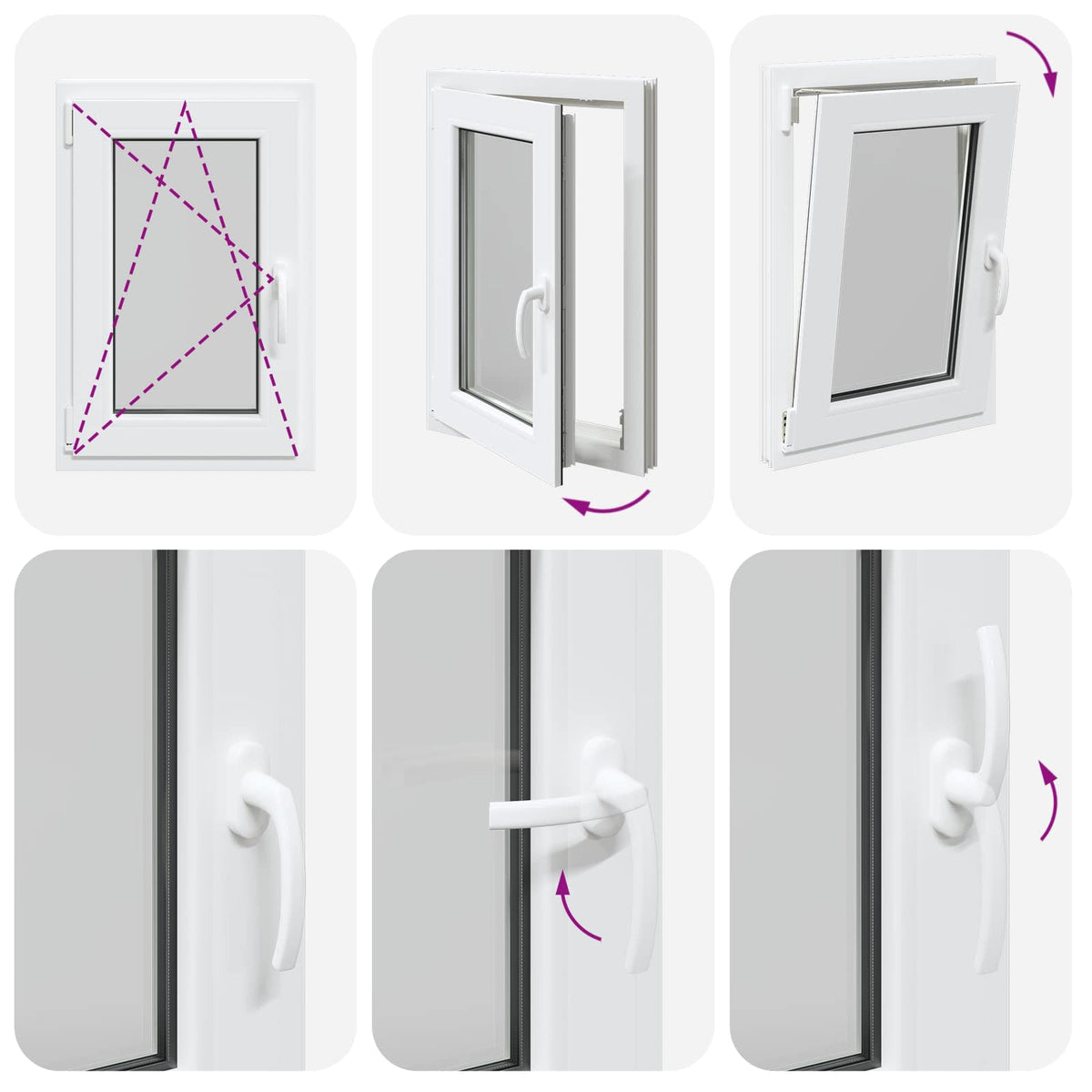 Basement Window Internal Colour White RISOR 40 x 60 cm