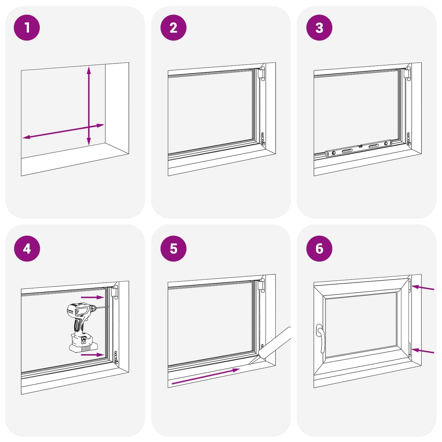 Basement Window RISOR 70 x 60 cm PVC and Glass