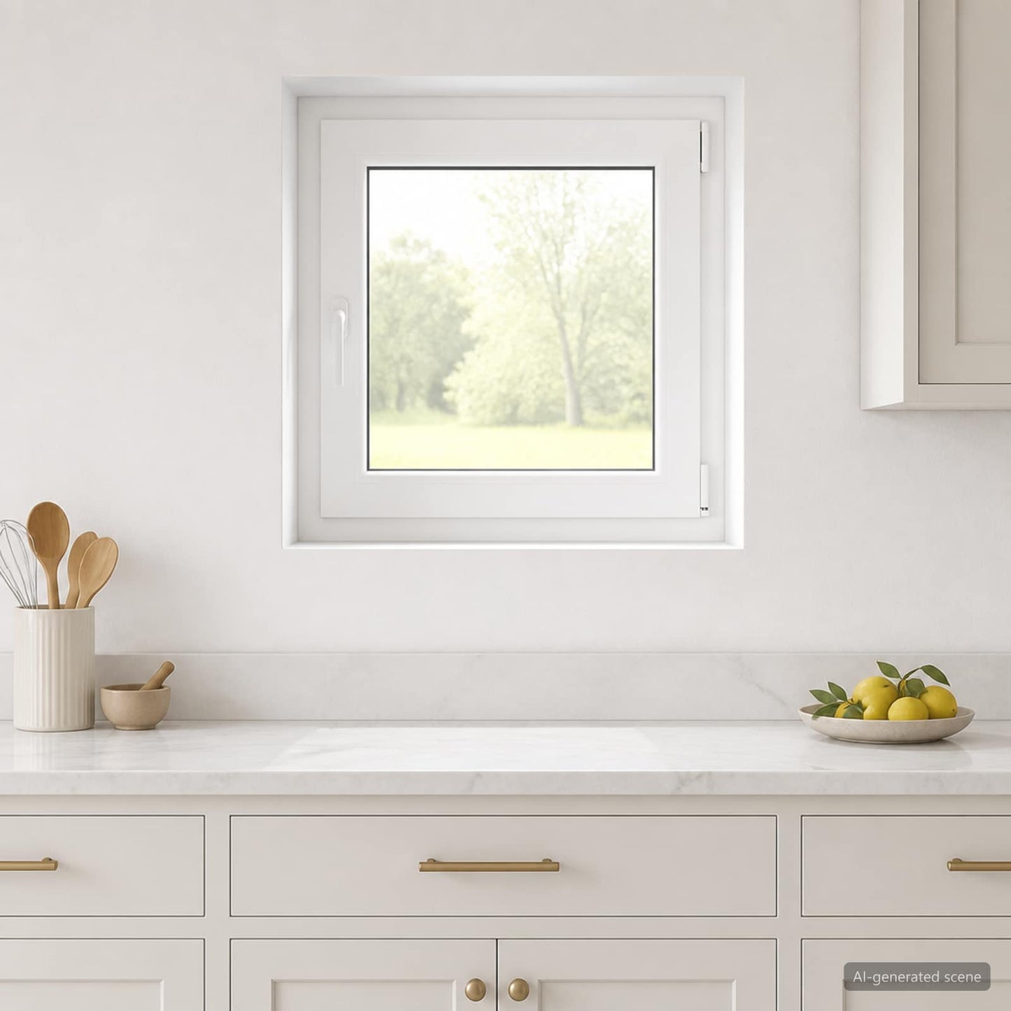 Basement Window RISOR 70 x 70 cm PVC and Glass