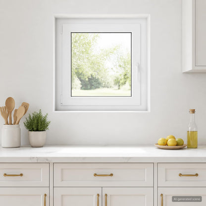 Basement Window Internal Colour White RISOR 70 x 70 cm