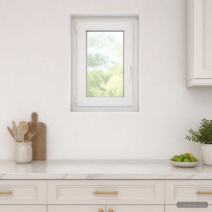 Basement Window Internal Colour White RISOR 40 x 80 cm