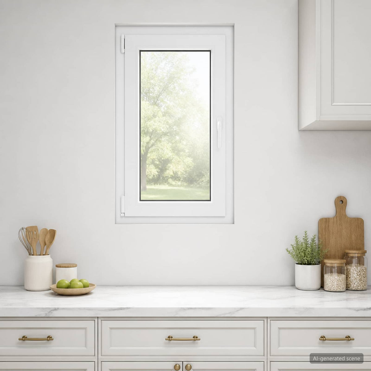 Basement Window Internal Colour White RISOR 50 x 90 cm
