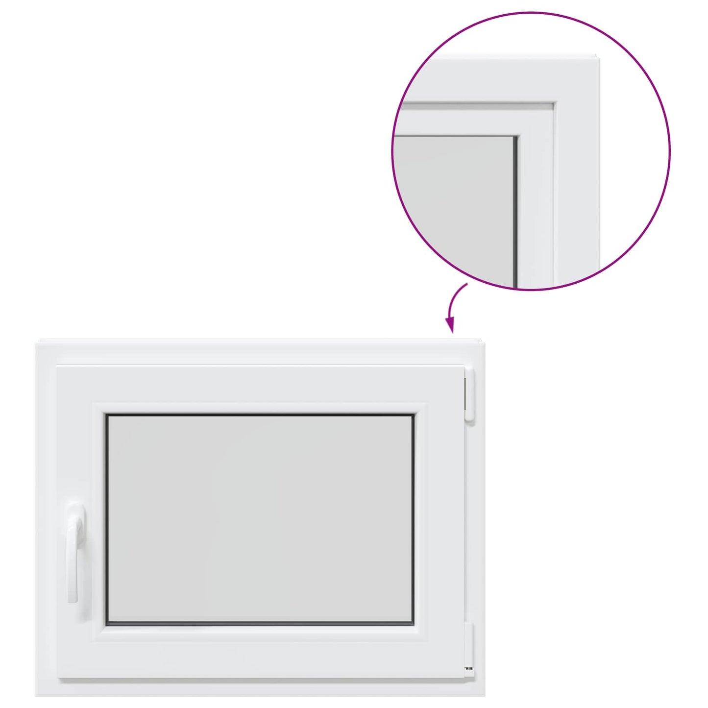 Basement Window RISOR 65 x 50 cm PVC and Glass