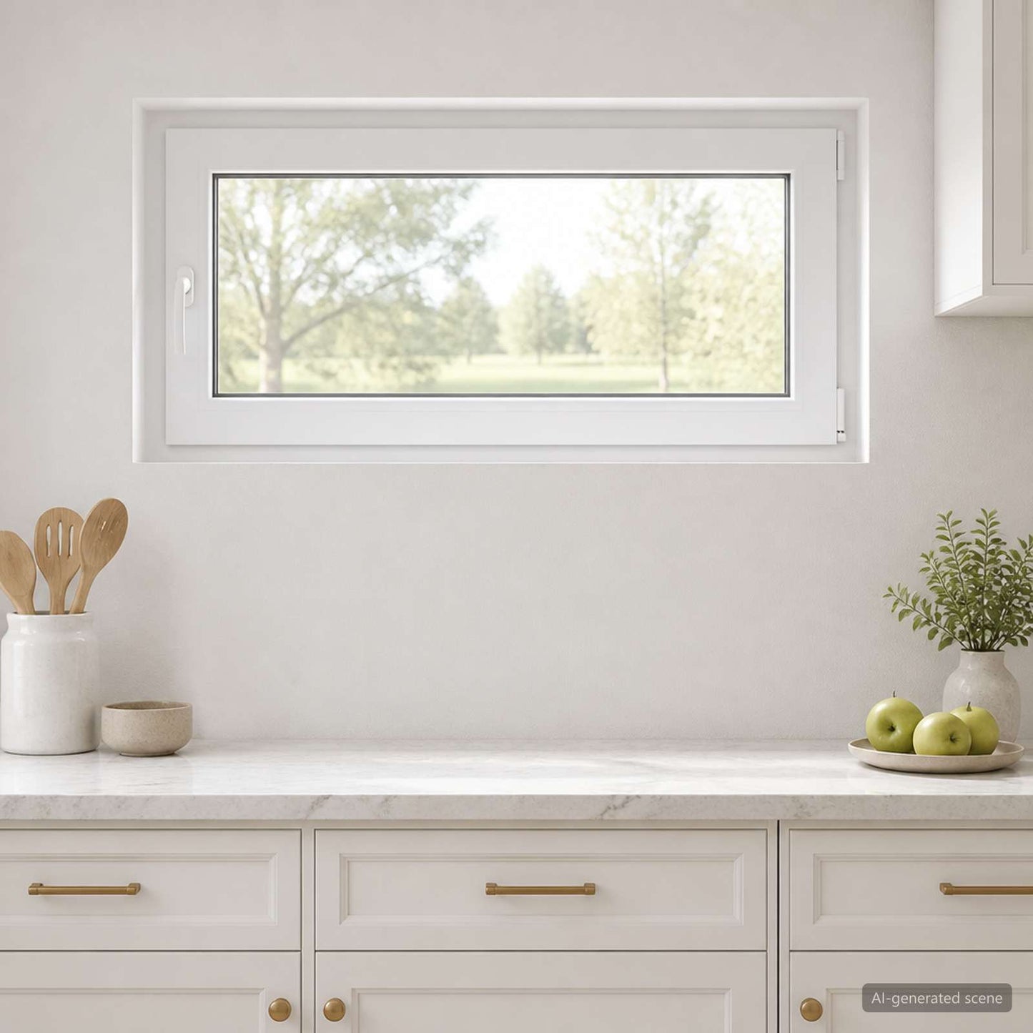 Basement Window Internal Colour White RISOR 120 x 50 cm