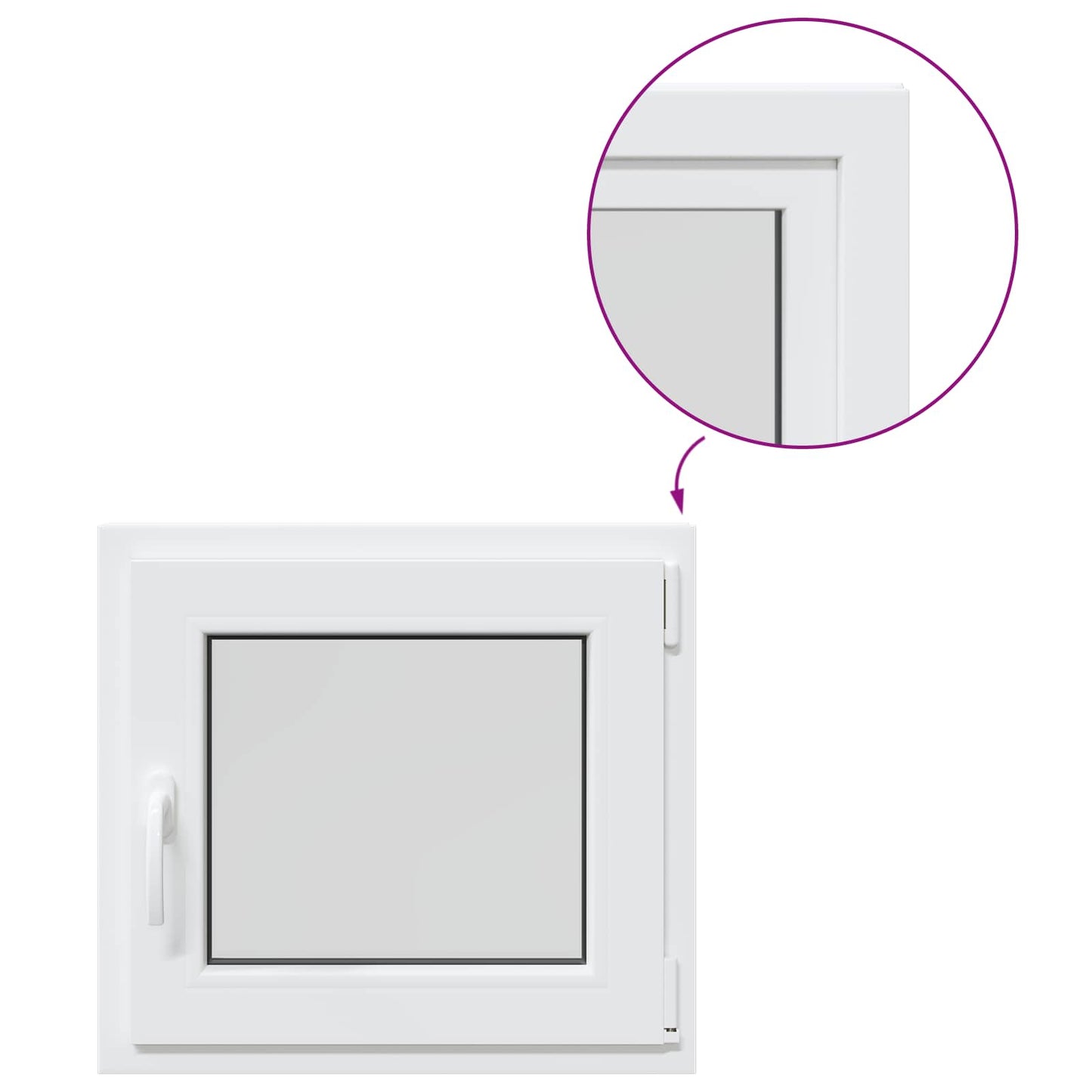 Basement Window RISOR 60 x 55 cm PVC and Glass