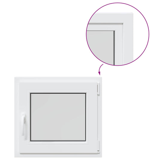 Basement Window Internal Colour White RISOR 60 x 55 cm