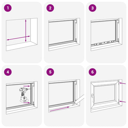 Basement Window RISOR 65 x 55 cm PVC and Glass