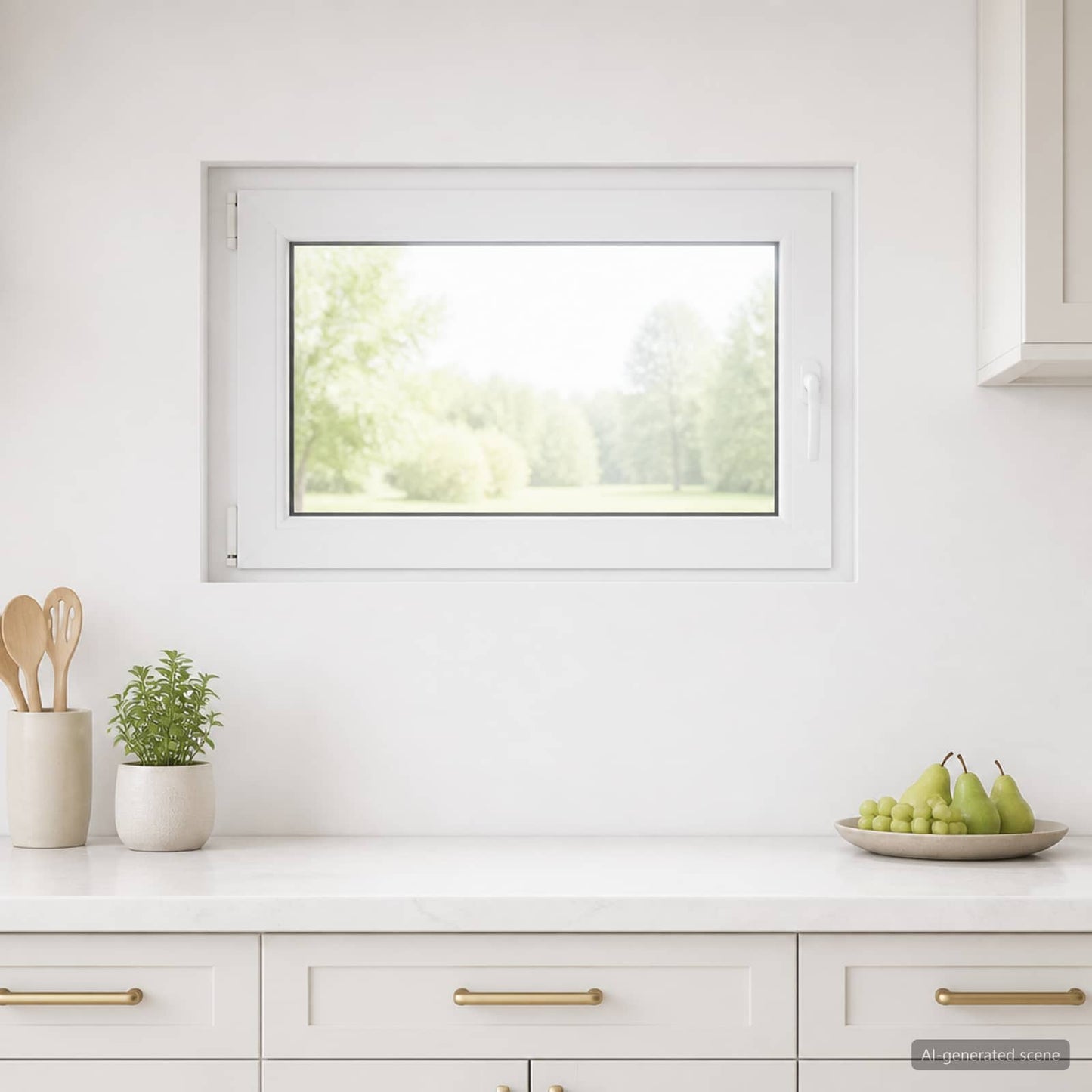 Basement Window RISOR 95 x 55 cm PVC and Glass