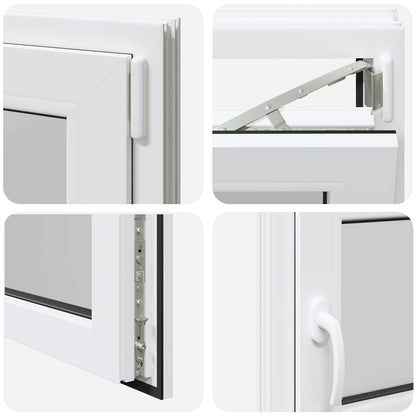 Basement Window Internal Colour White RISOR 105 x 55 cm