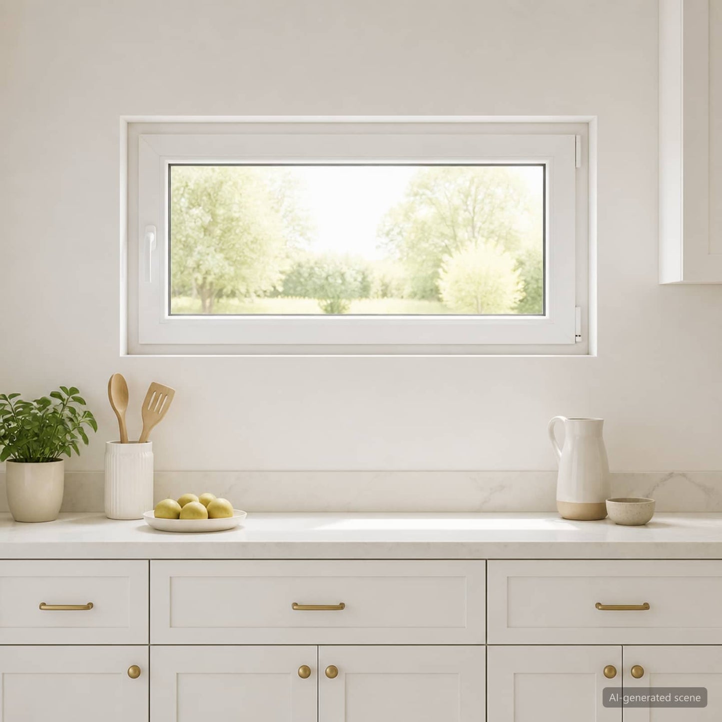 Basement Window RISOR 110 x 55 cm PVC and Glass