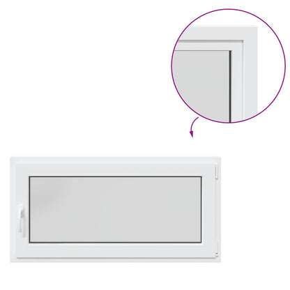 Basement Window RISOR 120 x 55 cm PVC and Glass