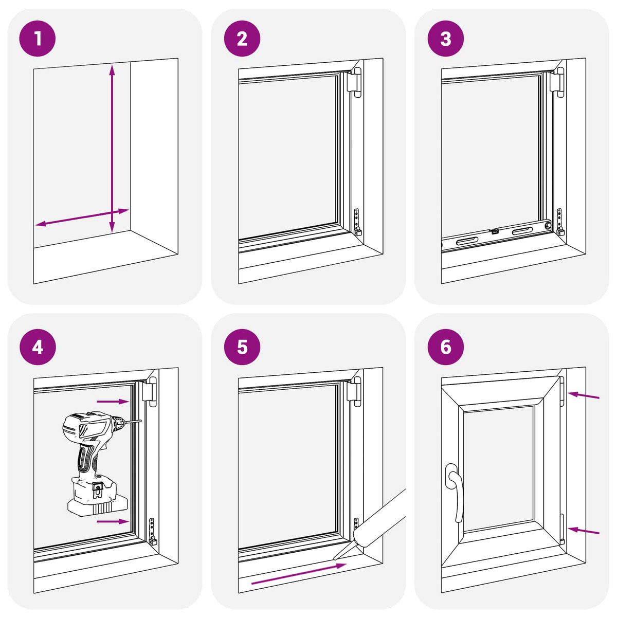 Basement Window Internal Colour White RISOR 60 x 70 cm