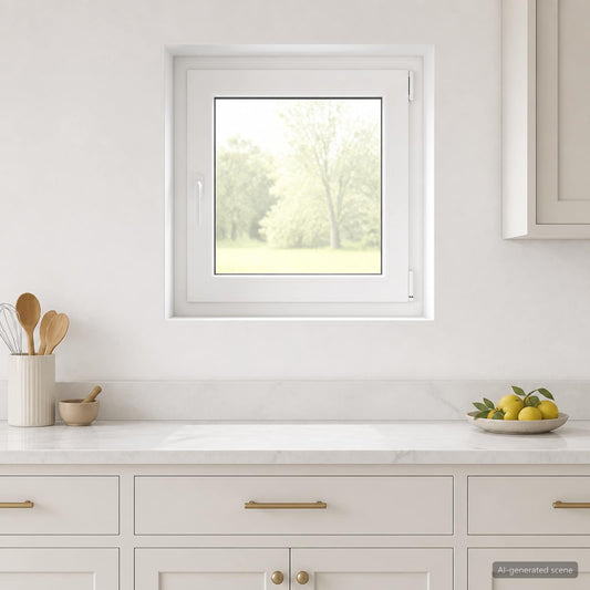 Basement Window Internal Colour White RISOR 70 x 70 cm