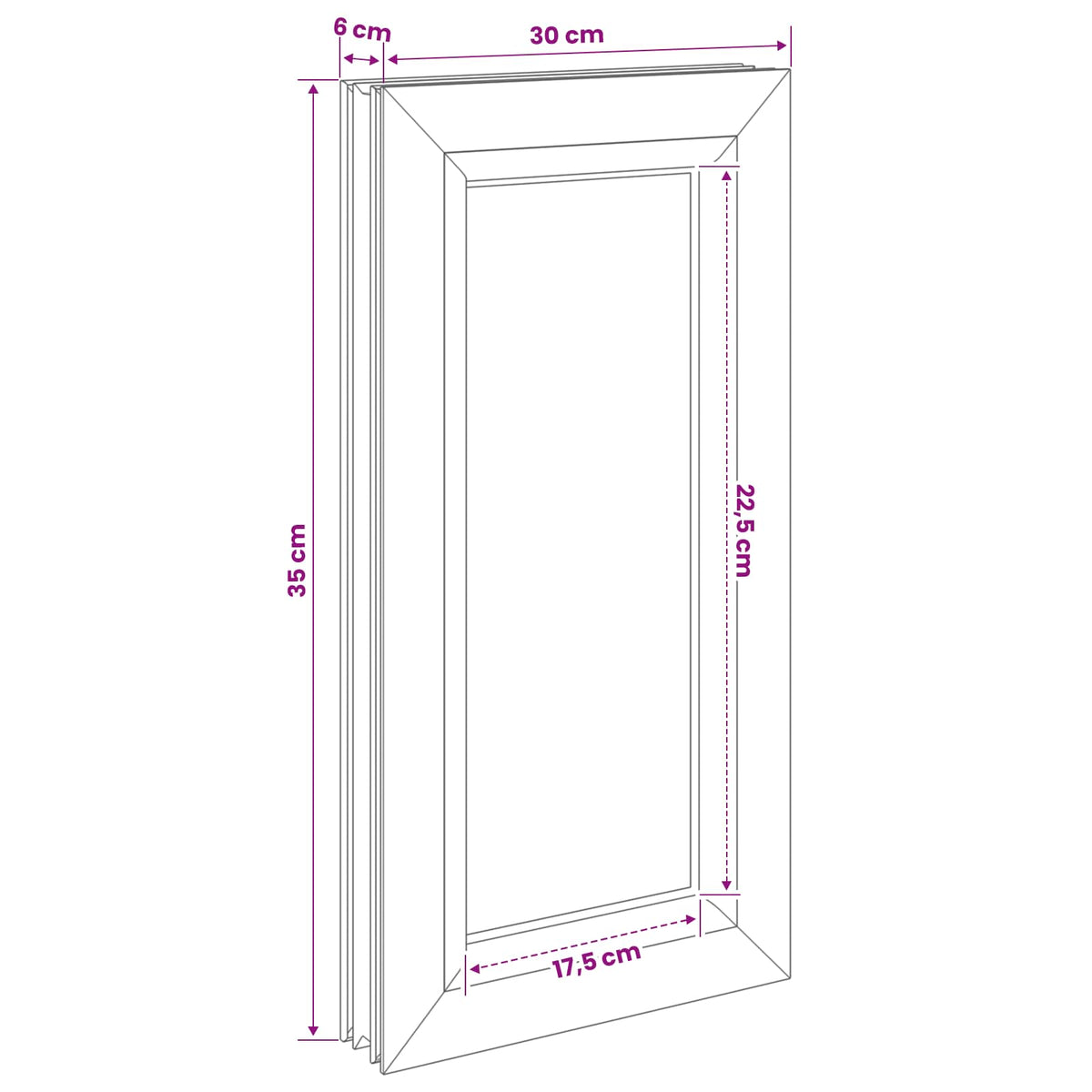 Cellar Window Internal Colour White RISOR 30 x 35 cm