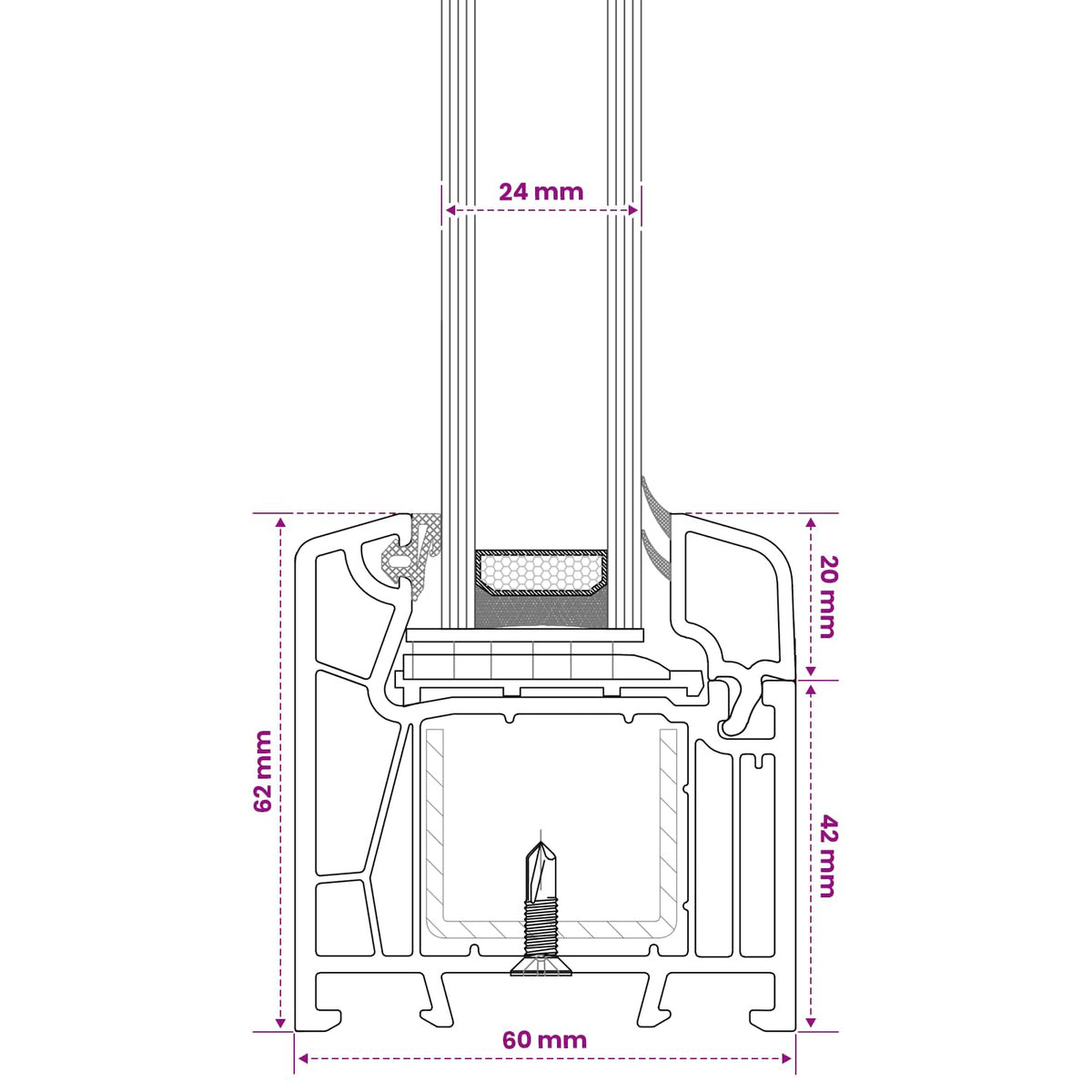Cellar Window Internal Colour White RISOR 35 x 35 cm