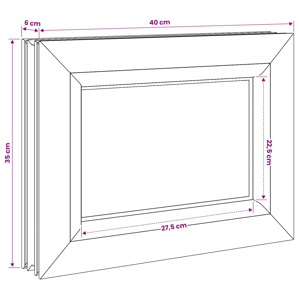 Cellar Window Internal Colour White RISOR 40 x 35 cm