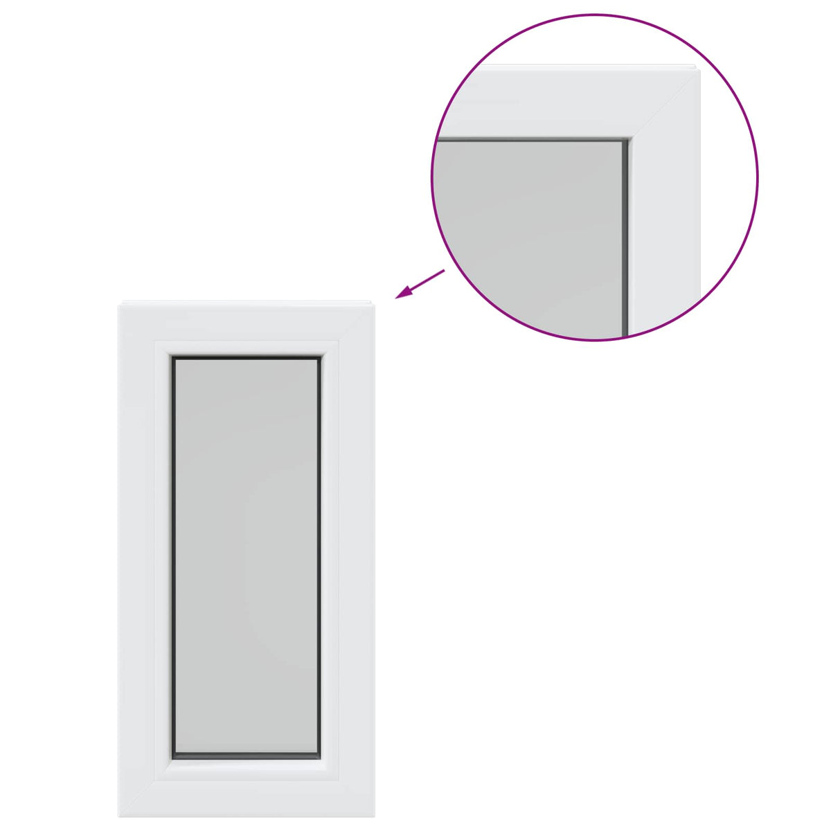 Cellar Window Internal Colour White RISOR 30 x 45 cm