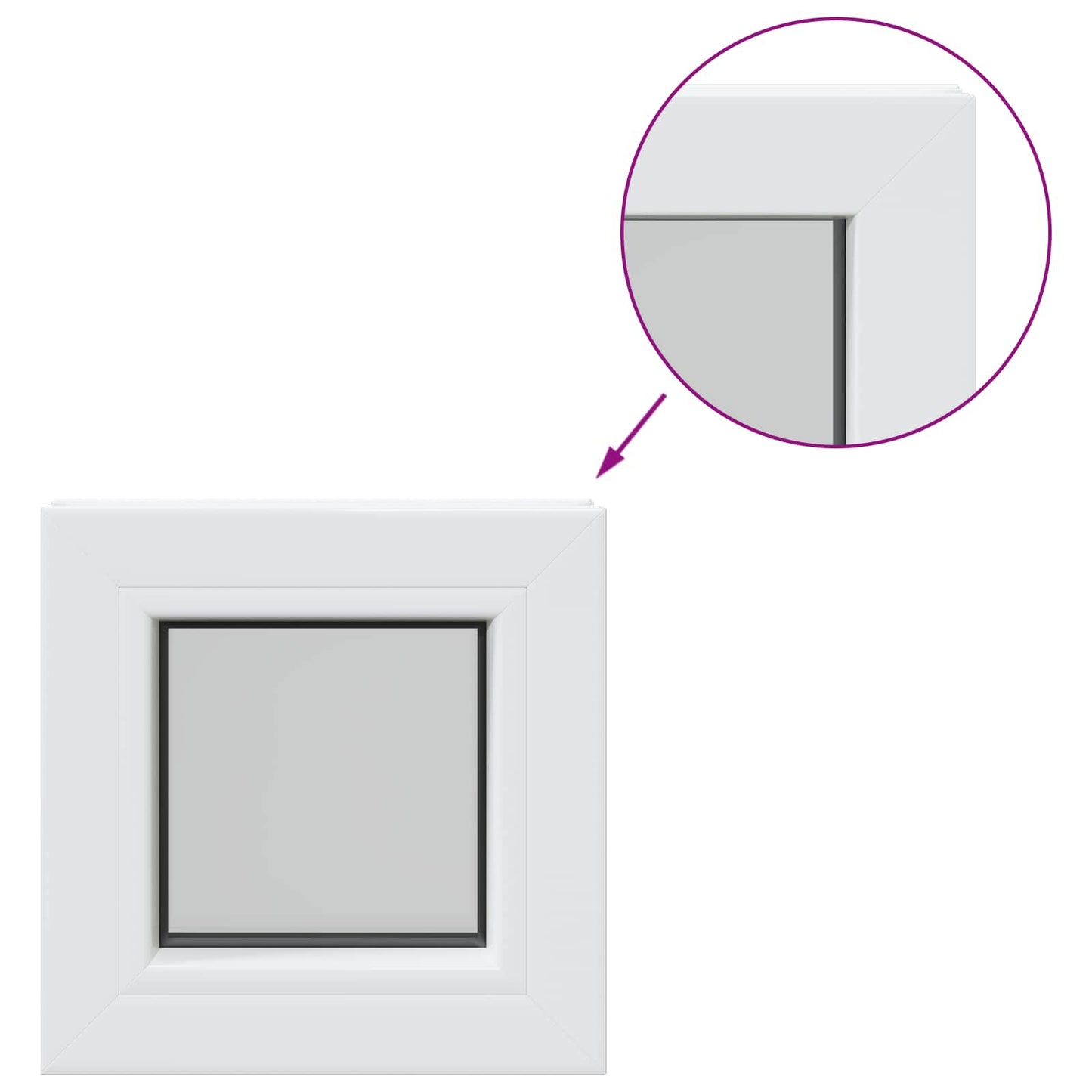Cellar Window Internal Colour White RISOR 30 x 30 cm